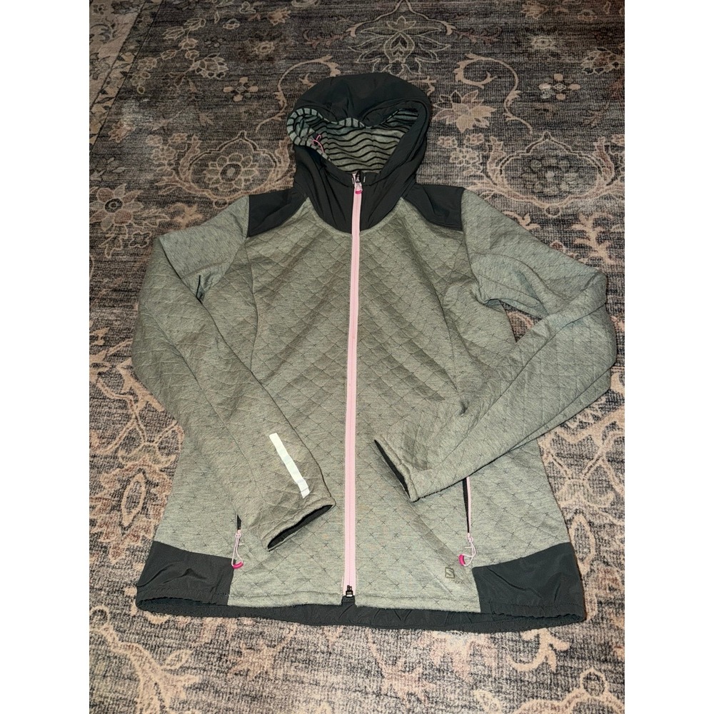 Salomon Damen Elevate Midlayer Jacket Green Pink